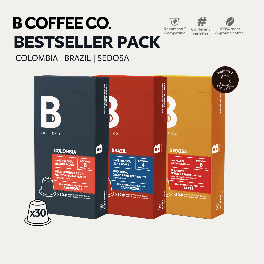 
                  
                    B Coffee Co. Bestseller Bundle, Pack of 3 - Colombia, Brazil, Sedosa
                  
                