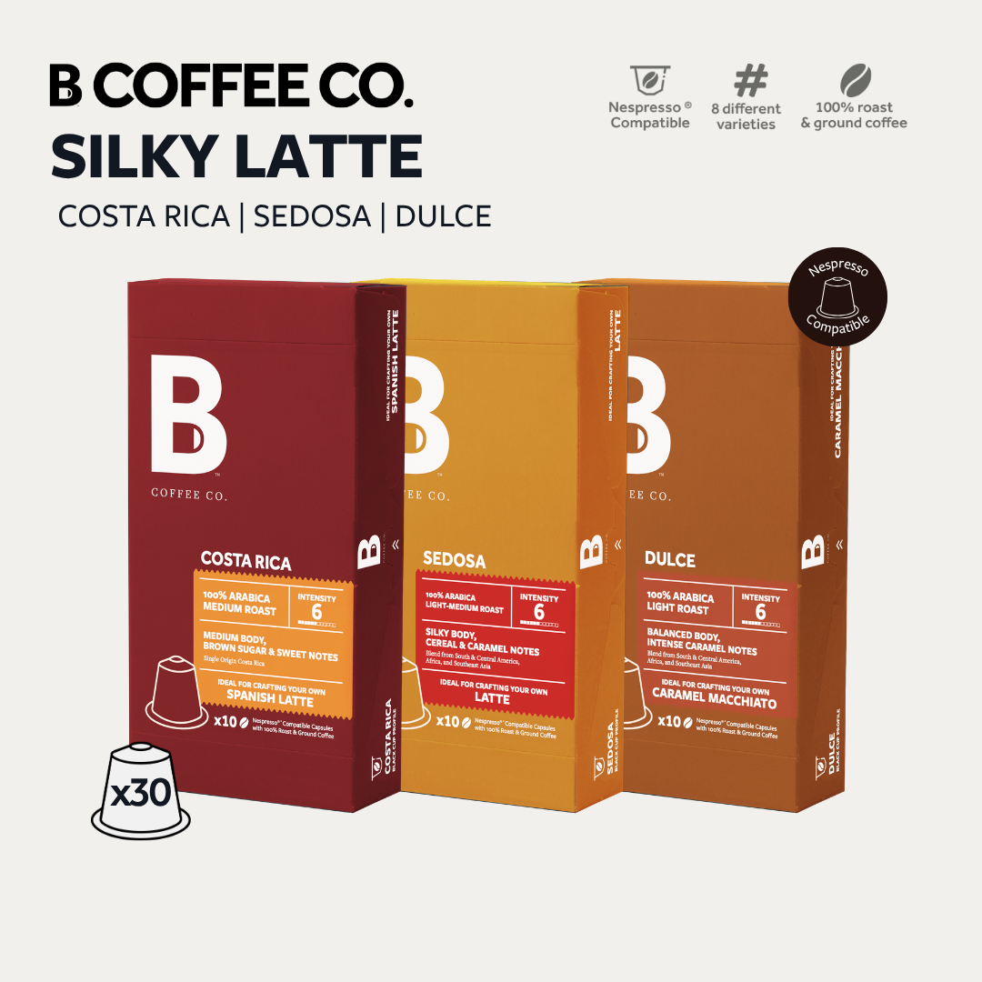 
                  
                    B Coffee Co. Silky Latte Bundle, Pack of 3 - Costa Rica, Sedosa, Dulce
                  
                