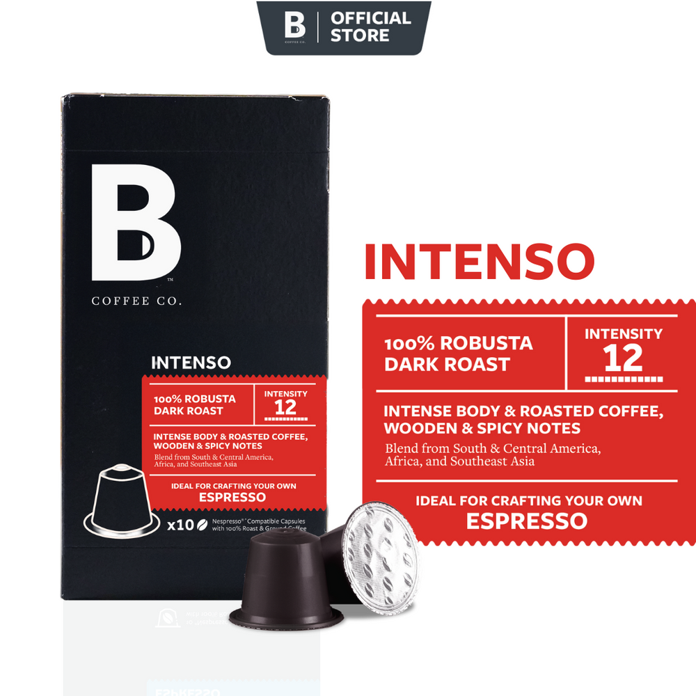 B Coffee Co. Intenso Espresso Nespresso Compatible Coffee Capsules 10 Pods