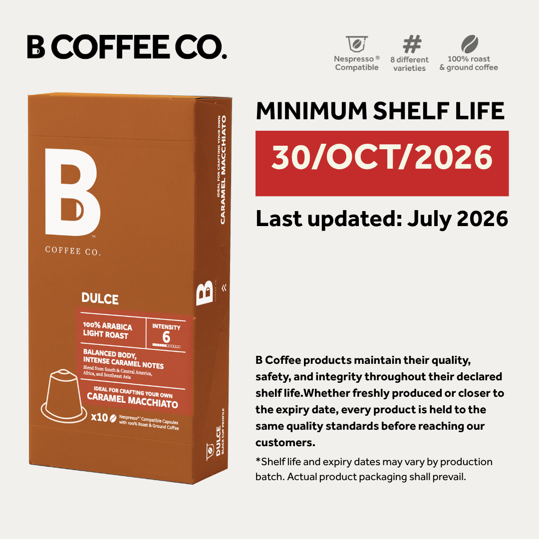 
                  
                    B Coffee Co. Dulce Caramel Macchiato Nespresso Compatible Coffee Capsules 10 Pods per Pack
                  
                