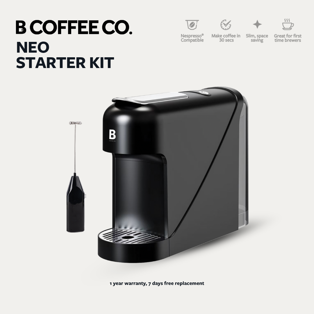 
                  
                    B Coffee Co. Neo Starter Kit, Nespresso Compatible Coffee Capsule Machine with Milk Frother
                  
                