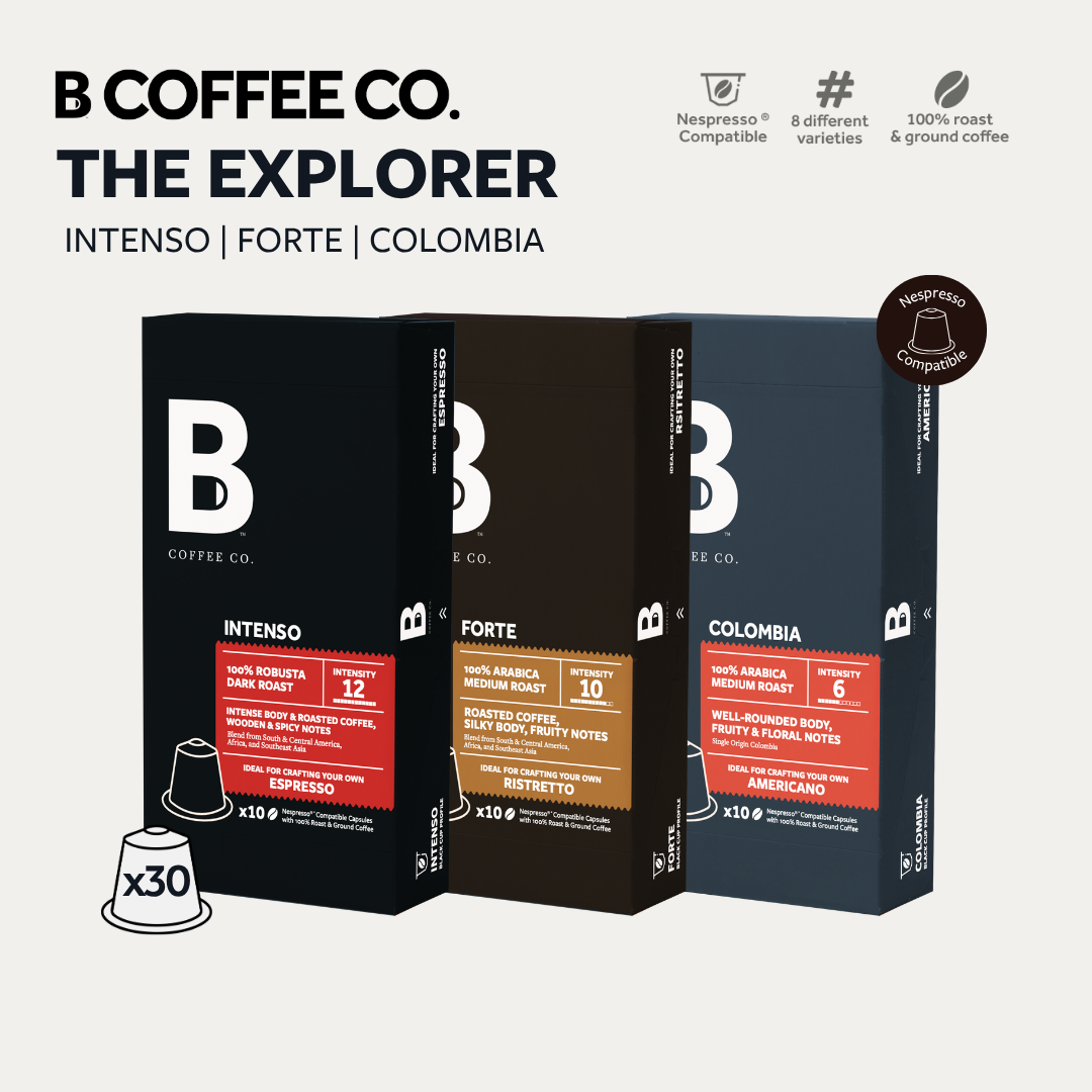 
                  
                    B Coffee Co. Explorer Bundle, Pack of 3 - Intenso, Forte, Colombia
                  
                