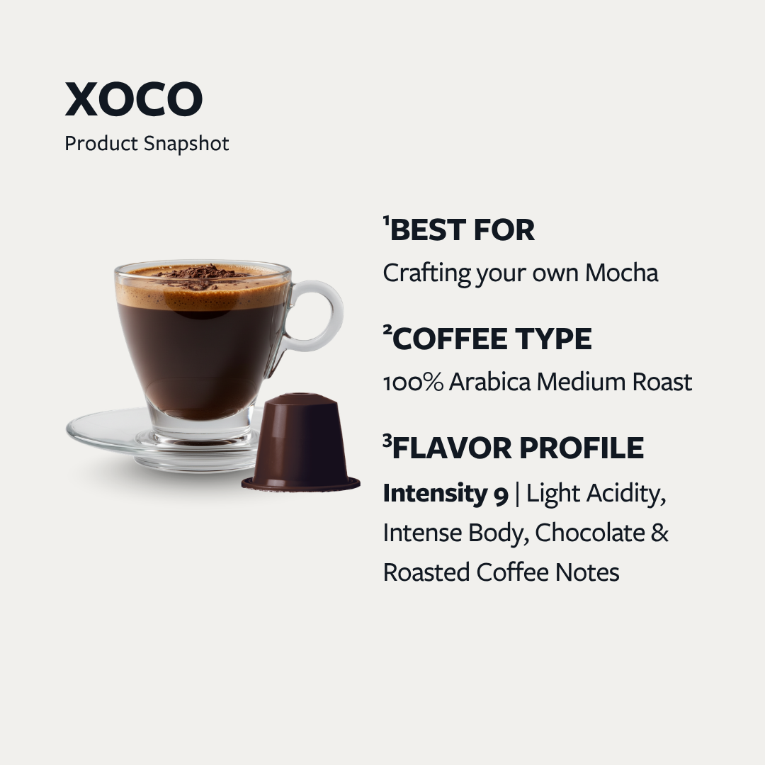 
                  
                    B Coffee Co. Xoco Mocha Nespresso Compatible Coffee Capsules 10 Pods per Pack
                  
                