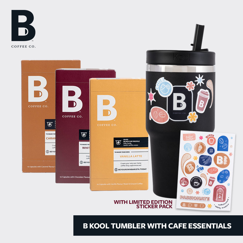 B Coffee Co. x Kool Tumbler with Cafe Essentials